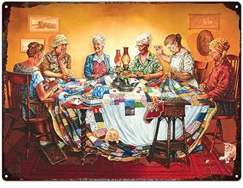 

Жестяная стёганая вывеска для женщин, домашний ретро-знак в стиле рустикального дома