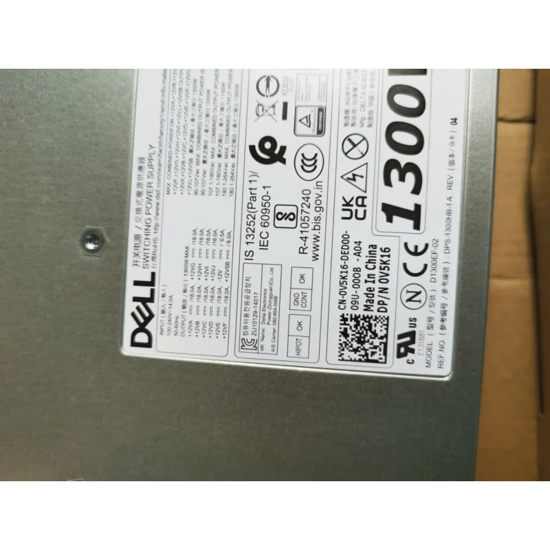 T5810 T7810 T7610 0FT7T6 T31JM новые модели 1300 Вт серверный блок питания для DELL T7910