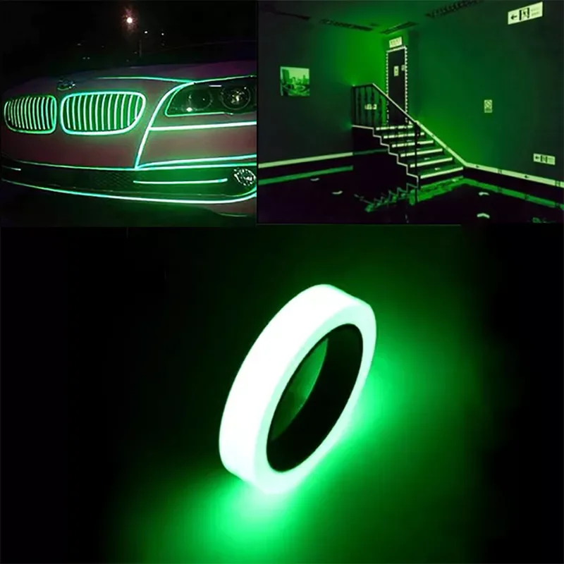 

1.5cm*1m Outside Luminous Fluorescent Night Self-adhesive Glow In The Dark Sticker Tape Safety Security Decoration Warning Tape