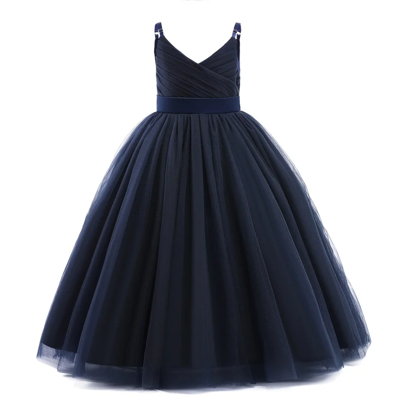 

Официальное платье принцессы для девочек-подростков, Сетчатое платье с блестками и звездами для свадебной церемонии 5-14 лет, Детский костюм-макси на день рождения