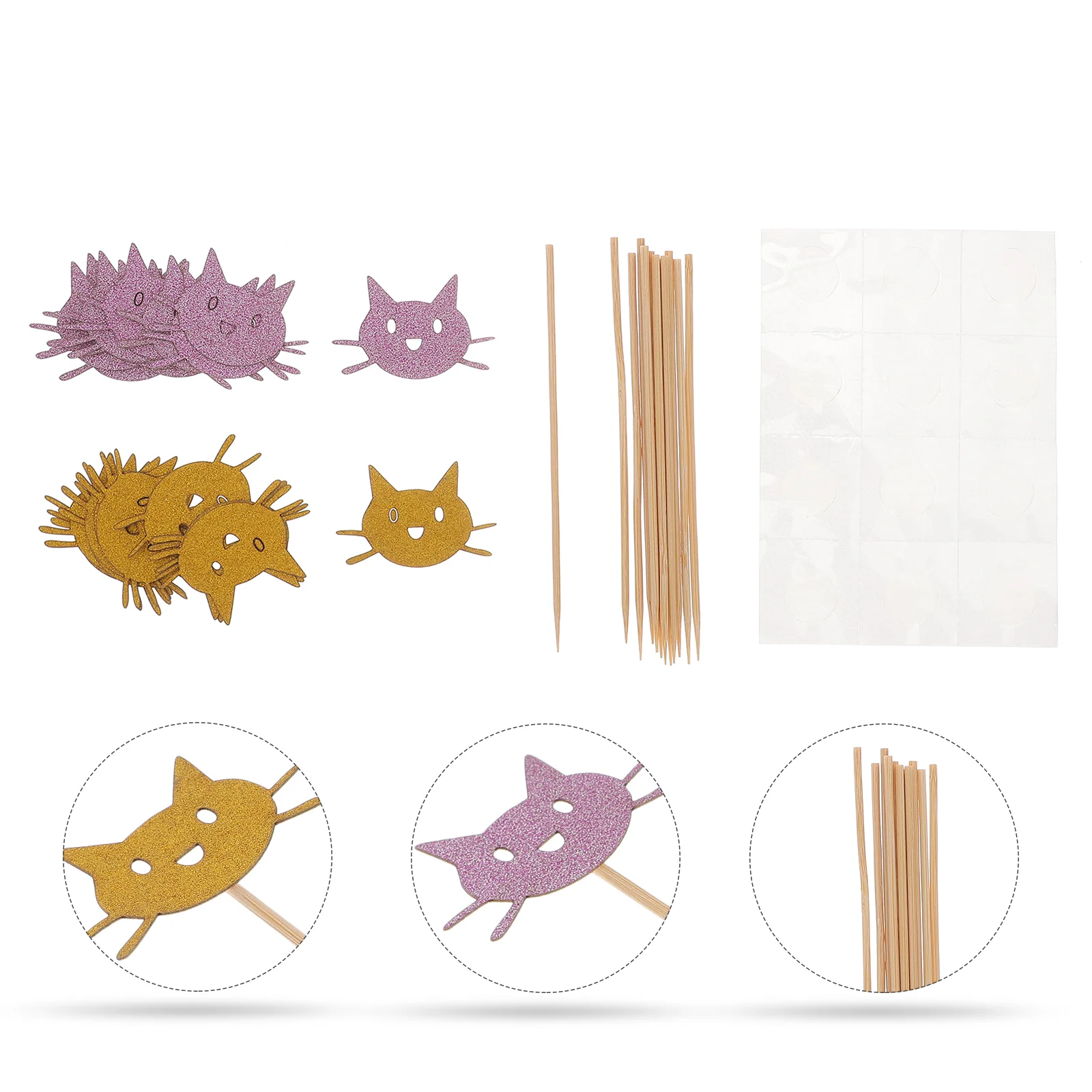 

24pcs Cat Cake Picks Cake Decorations Cake Insert for