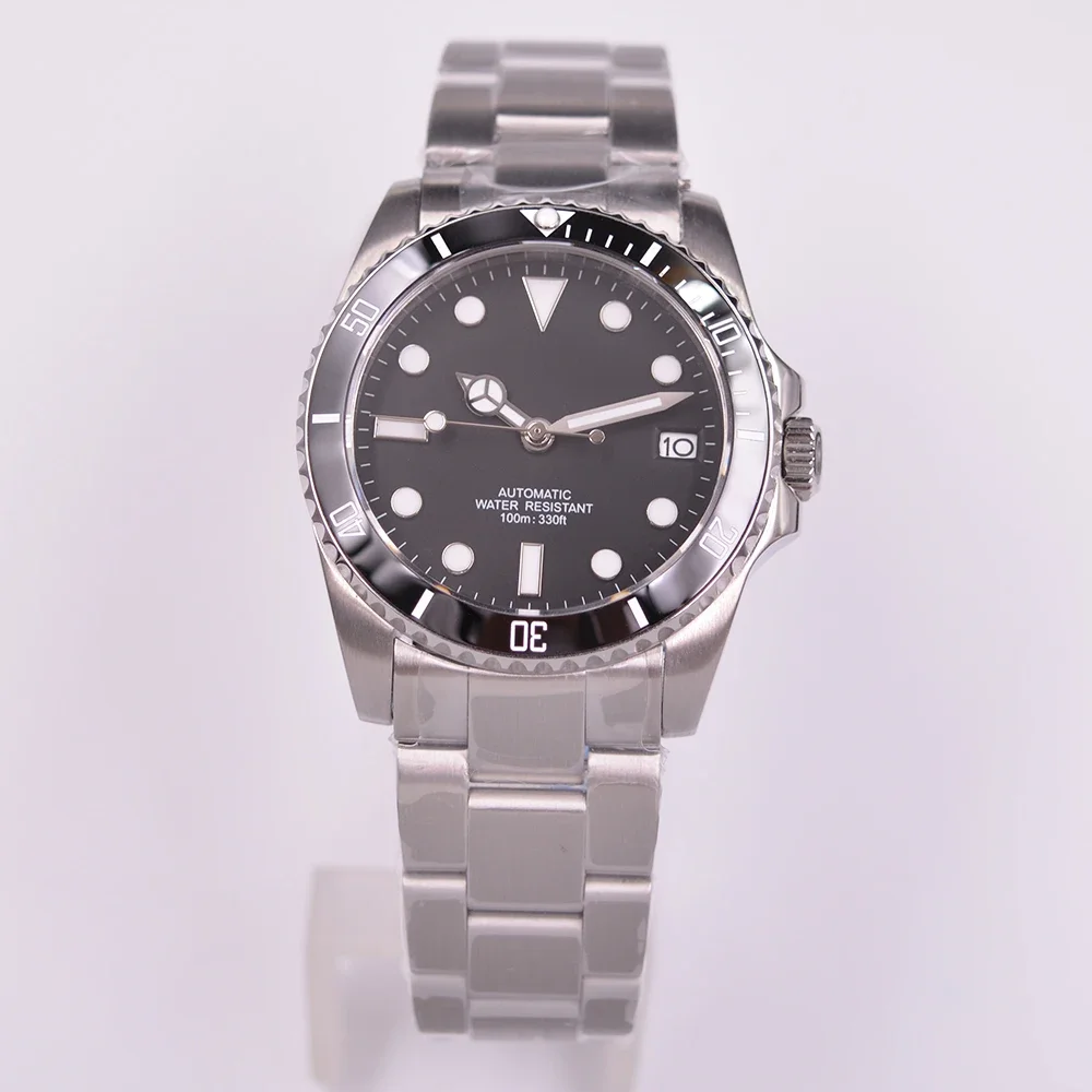 Мужские классические деловые механические часы DEBERT 36 мм NH35a с автоматическим