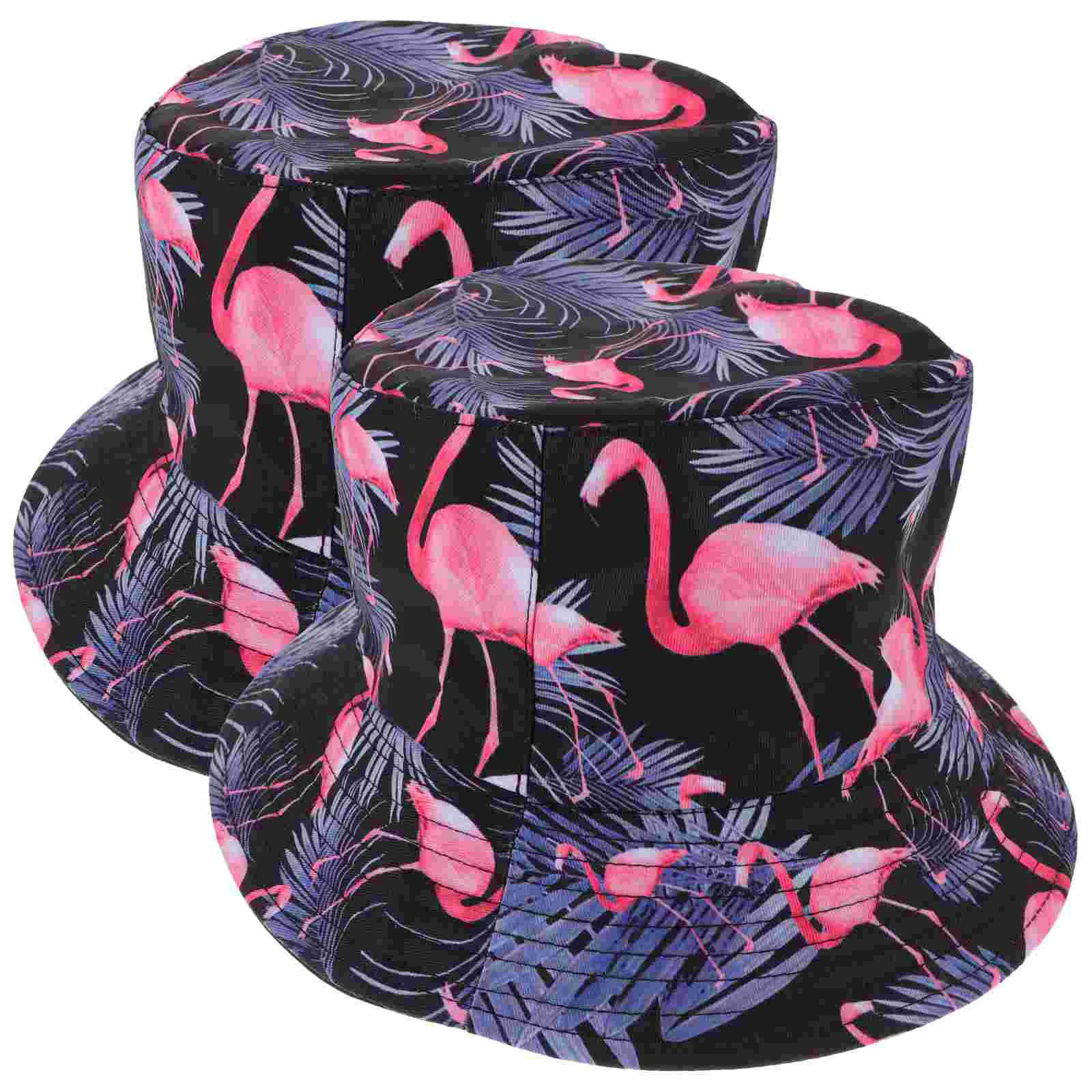 

2 Pcs Fisherman's Hat Para Mujer El Sol Branch Bird Polyester Miss Ladies Summer Hats