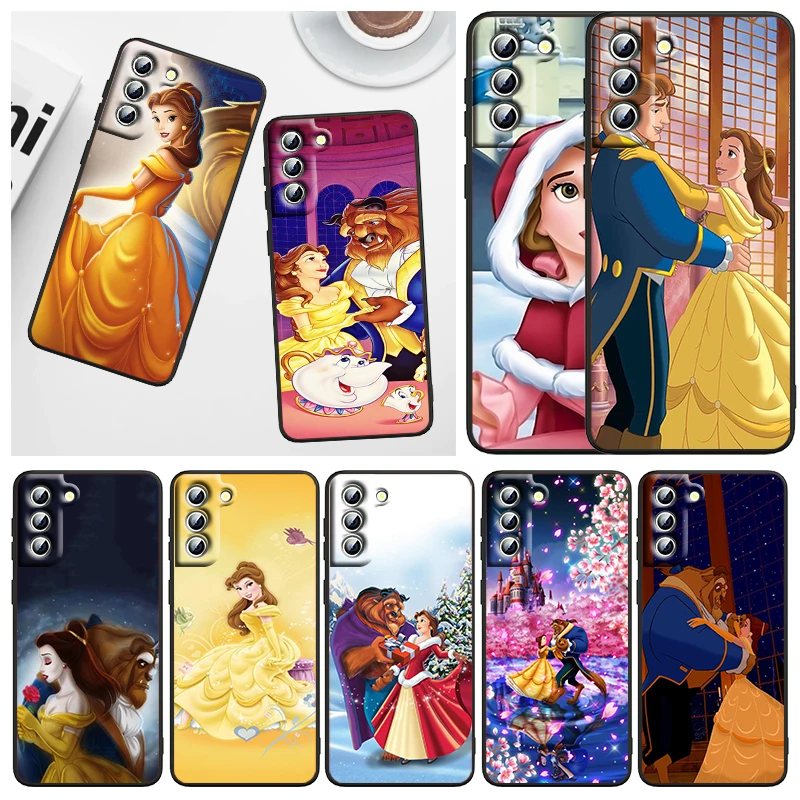 

Belle Beauty and the Beast For Samsung Galaxy S22 S21 S20 FE Ultra Pro Lite S10 5G S10E S9 S8 Plus S7 Edge Black Phone Case