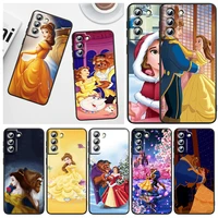 belle beauty and the beast for samsung galaxy s22 s21 s20 fe ultra pro lite s10 5g s10e s9 s8 plus s7 edge black phone case