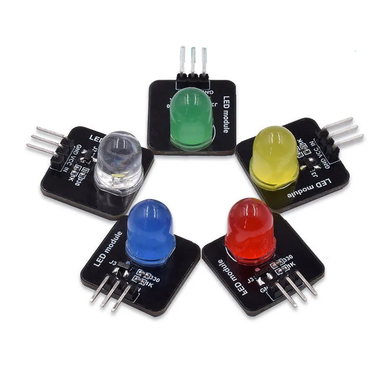 

1/2/3Pcs 10mm Light-Emitting Module LED Light Sensor LED Indicator Light Red Yellow Blue Green White