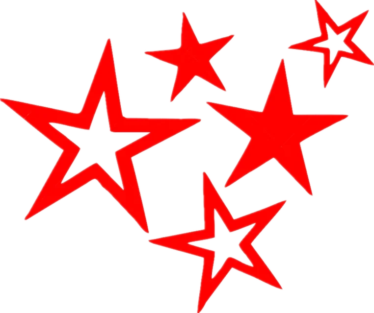 

18x15 см пять различных звезд типов автомобильных наклеек, водонепроницаемые автомобильные наклейки, виниловые наклейки на автомобиль, грузовик, бампер, заднее окно