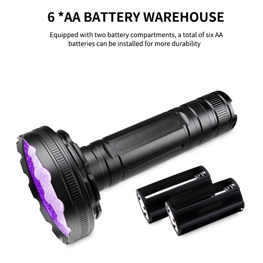

D2 UV 128LED edc Light Purple Light Ultra Violet 51LED 21LED 12LED UV LED Flashlight 395nm UltraViolet Flashlight LED Torch Lamp