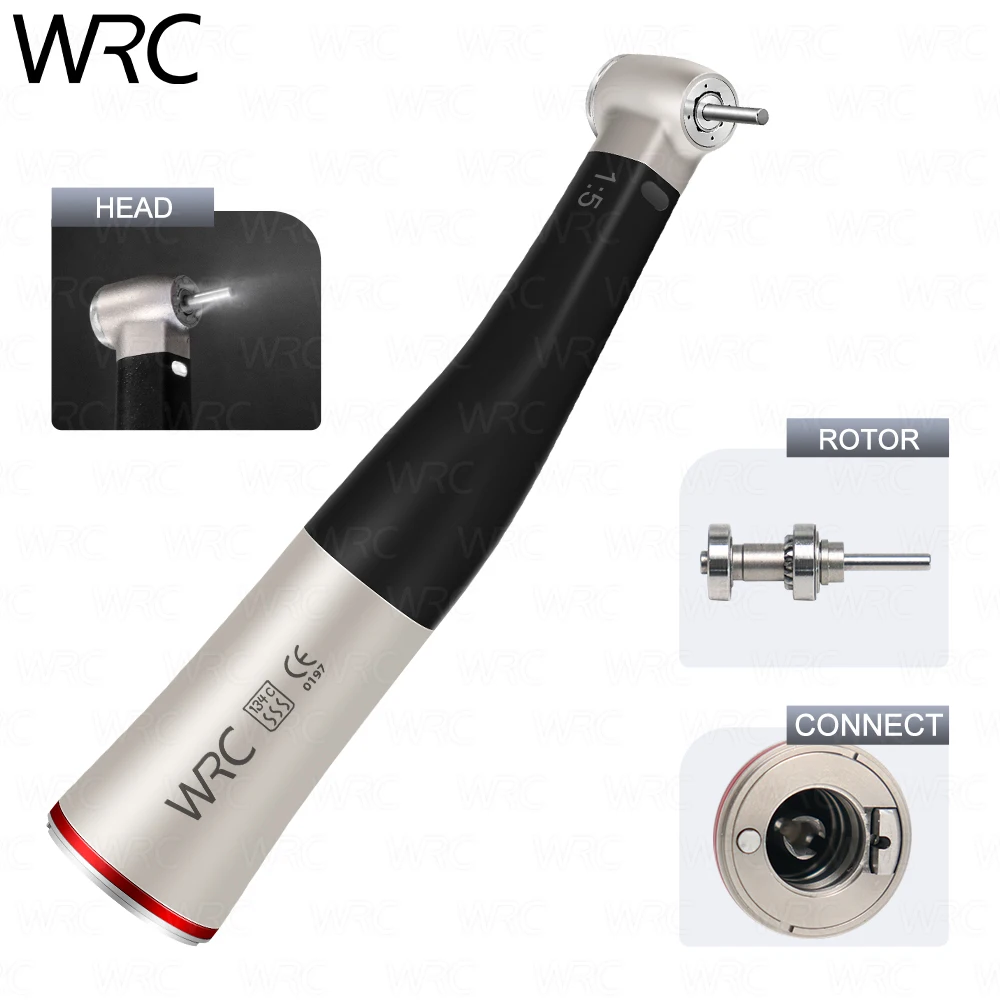 

Dental 1:5 Low Speed Handpiece Increasing Red Ring Contra Angle Internal Water Spray With Optic Fiber with Odontologia Turbine