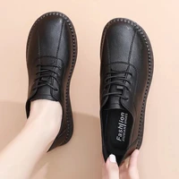 Brand Soft Moccasins Womens Autumn Sneakers Black Casual Genuine Leather Loafers Ladies Platform Wedges Flats