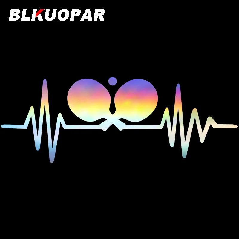 

BLKUOPAR для настольного тенниса Heartbeat, автомобильные наклейки, индивидуальные окклюзионные наклейки с царапинами, вырезанные окна, декор для бампера, автомобильные товары