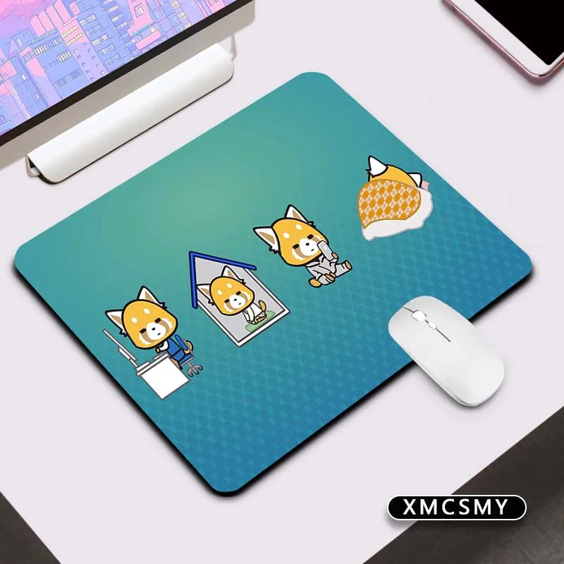 

Настольный протектор Aggretsuko, милый коврик для мыши, кавайный резиновый коврик, аксессуары для ПК, игровой коврик для мыши, игровой коврик для настольного компьютера, аниме коврики, Мультяшные коврики
