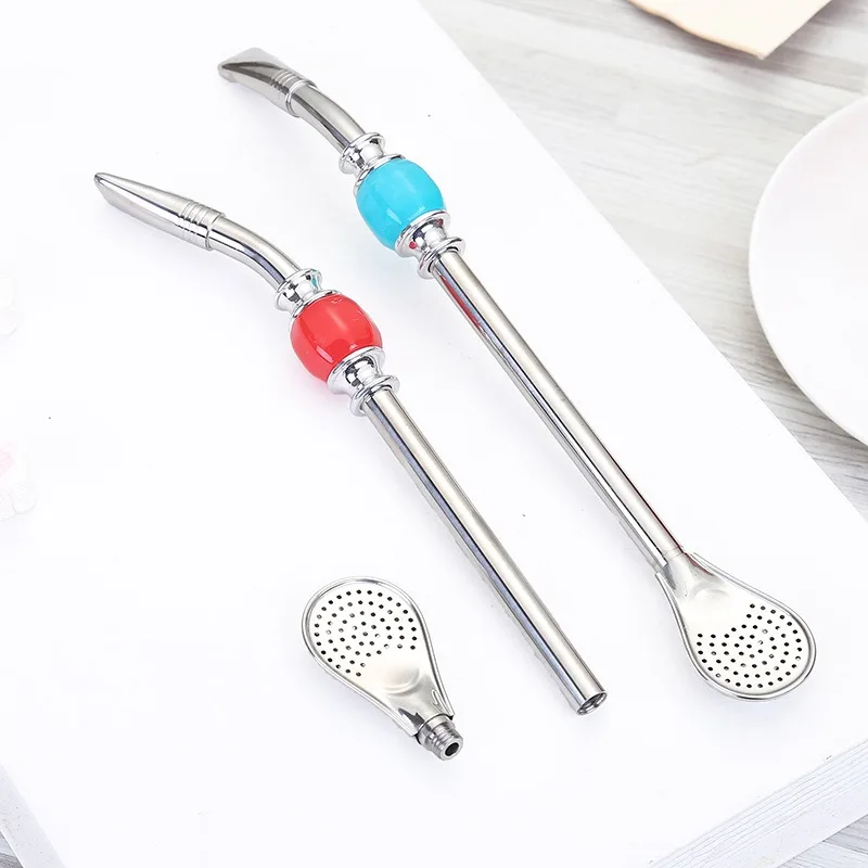 

Stainless Steel Straws Yerba Mate Tea Bombilla Gourd Reusable Drinking Straws Filtered Spoon Straw Mate Drink Bar Accessories
