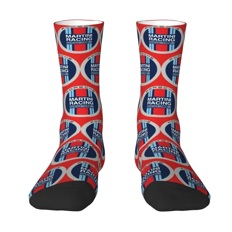 

Fashion Martini Racing Socks Men Women Warm 3D Print Sports Car Racing Sports Football Crew Socks