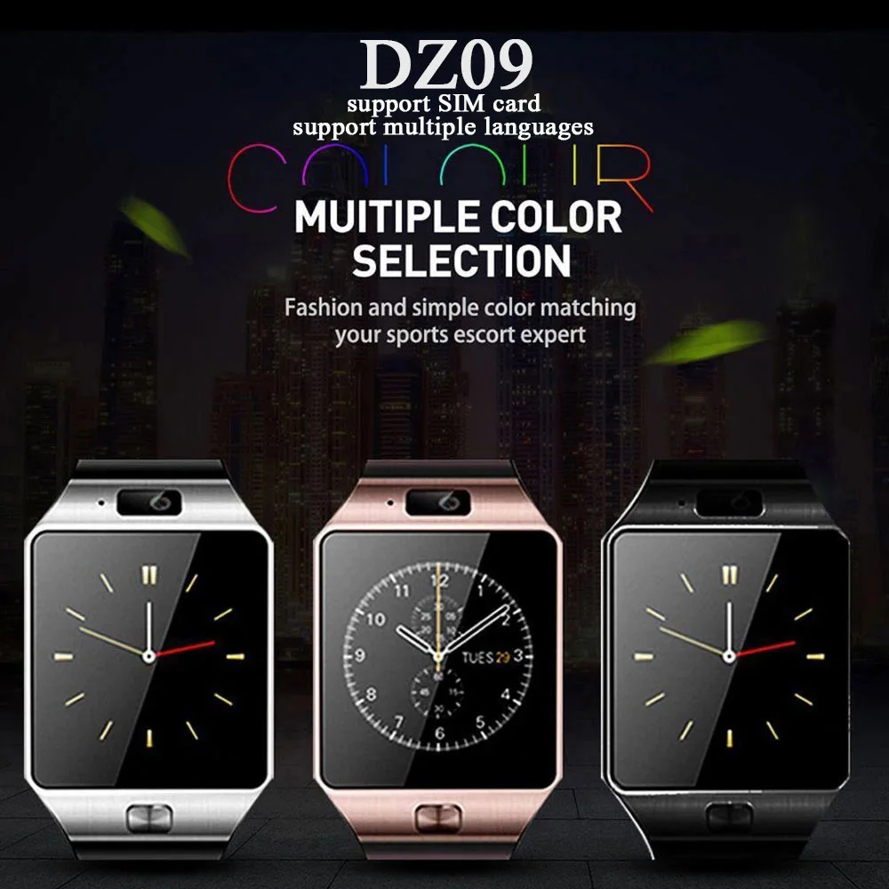 Умные часы DZ09 с поддержкой SIM-карты поддержка нескольких языков сенсорный экран
