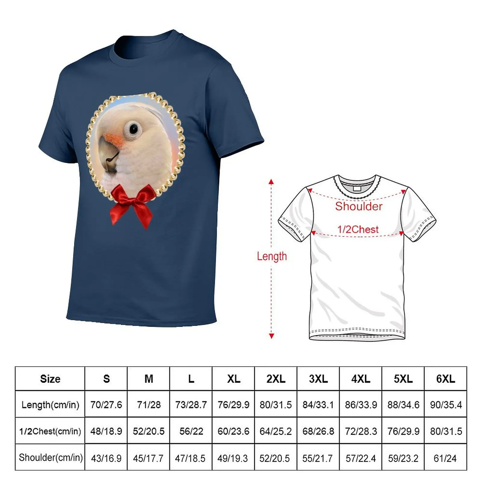 Футболка Goffin Tanimbar Corella Cockatoo, футболки из хлопка, мужские футболки из 100% хлопка, мужская футболка (art.: 3920d277e44bb) - 3920d277e44bb