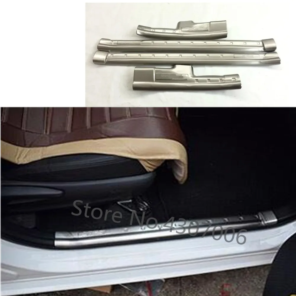 

Car Cover Pedal Door Sill Scuff Plate Outside Cover Internal Threshold Stick Frame For Toyota Vios/Yaris Sedan 2014 2015 2016