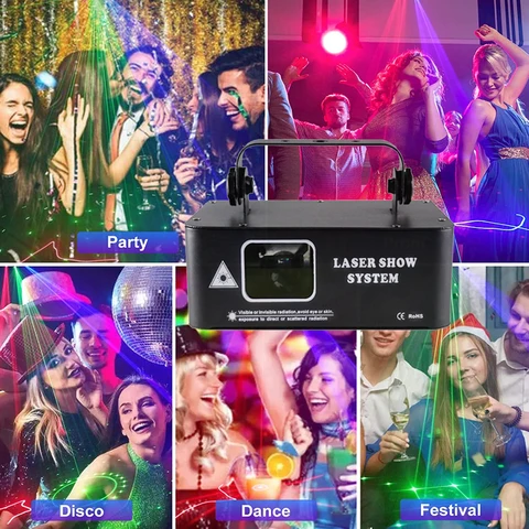 LINYEE RGB лазерный проектор для сцены 500 мВт