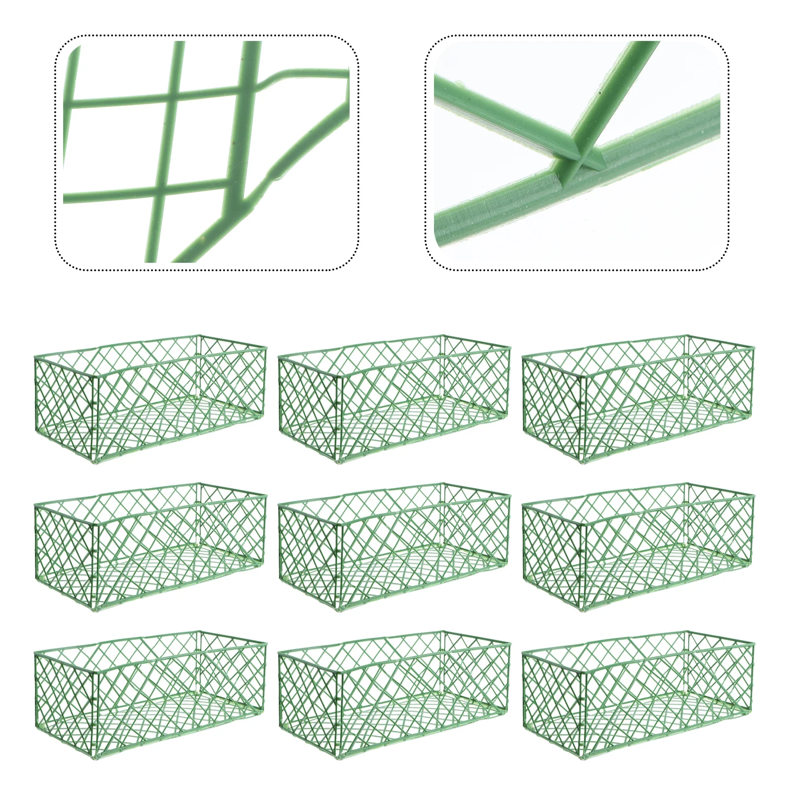 

10 Pcs Wet Foam Cage Flower Mud Rack Wreath Frames Floral Holder Wedding Bouquet Flowers Fresh Holders