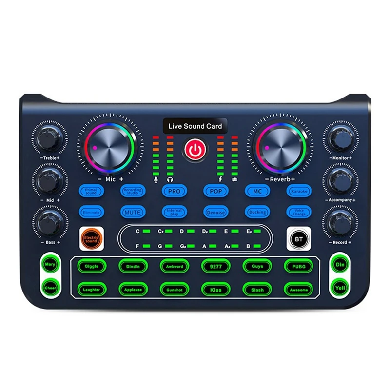 

Spare Parts X60 English Version Professional Convenient Compact KTV Singing Sound Card Mixer For Live