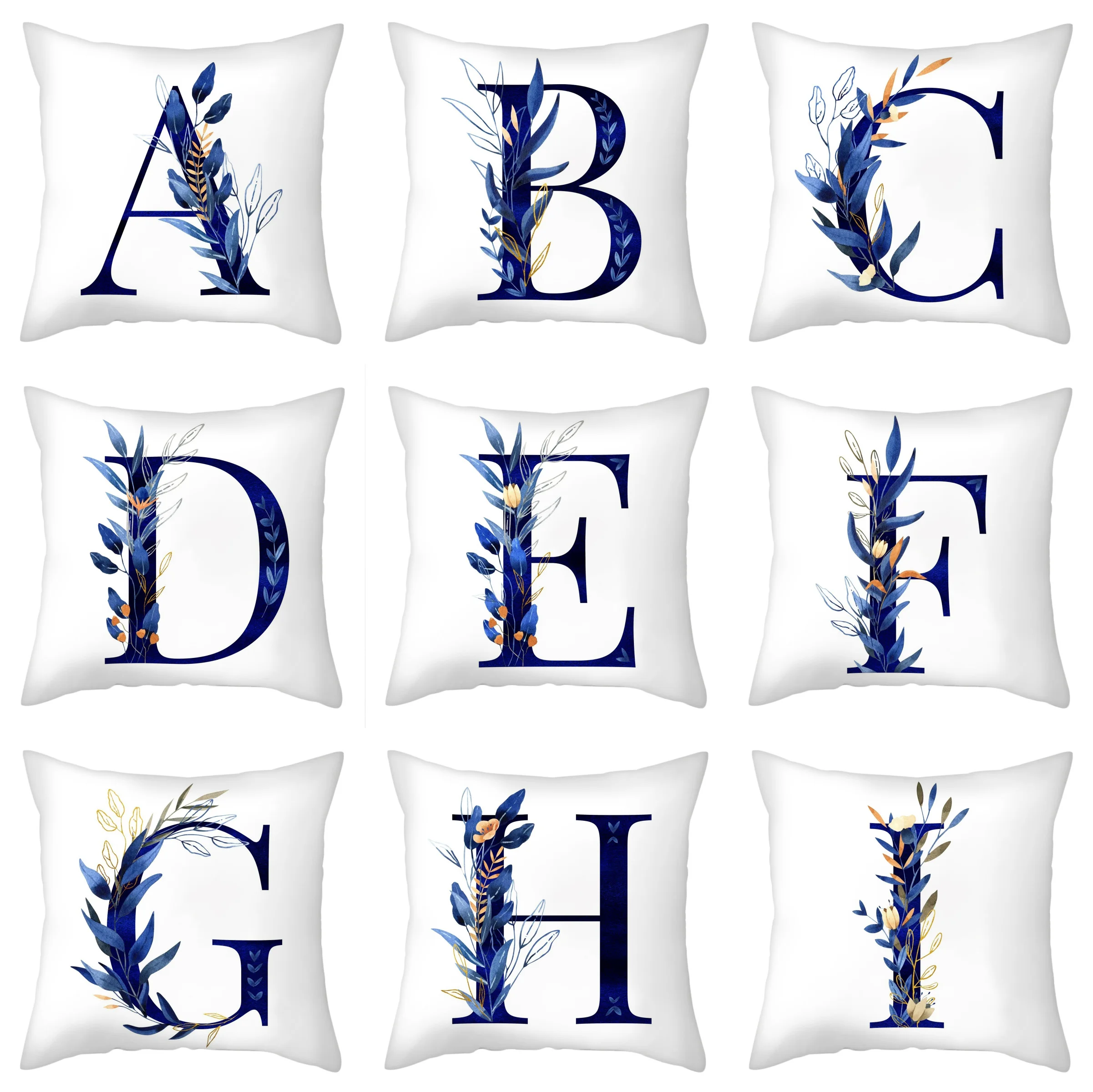 

Чехол-Подушка с изображением цветов, лозы, букв, растений, деревьев