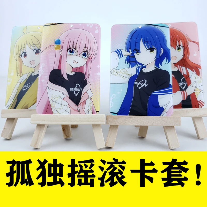 

Anime Bocchi the Rock! Gotou Hitori Ijichi Nijika Kita Ikuyo Cosplay Cartoon ID Bus Card Case Keychain Bag Pendant Toy