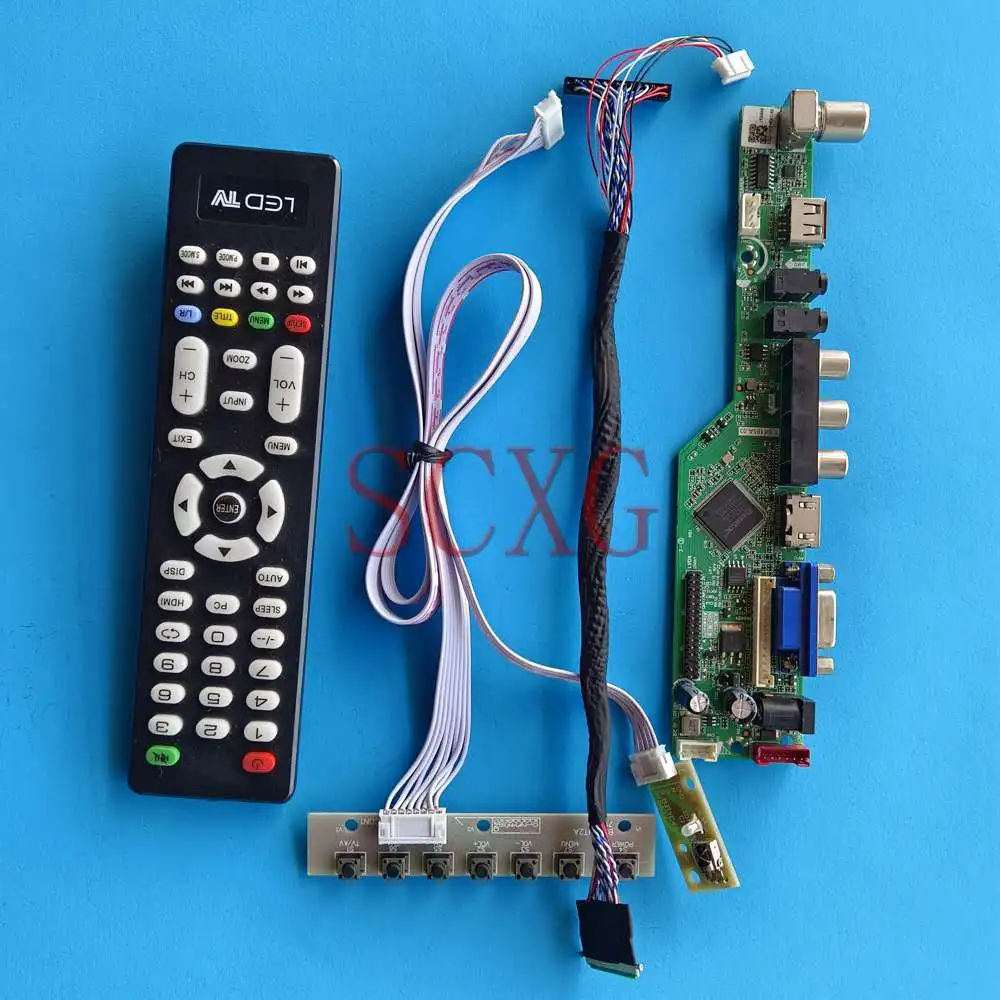 

For B140XTN03.1 1366 768 Screen 14" LVDS 40 Pin TV Analog Signal AV VGA USB HDMI-Compatible LED LCD Controller Driver Board Kit