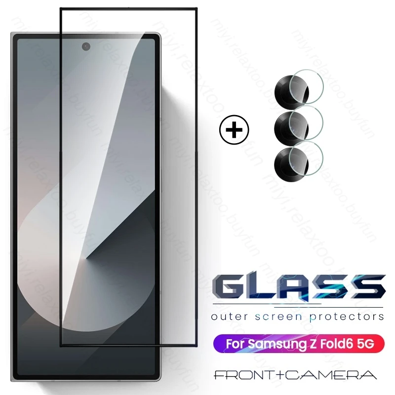 2 в 1 внешнее Защитное стекло для экрана закаленное Samsung Galaxy Z Fold6 ZFold Fold 6 5G камеры на