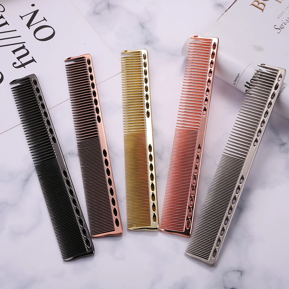 

Aluminum Metal Anti-static Hairdressing Combs Hair Cutting Salon Hair Brush Metal Combs Barber Tools Salon Accessaries