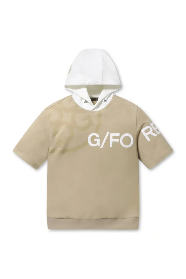 Korean Golf Original 23 Summer Men's New Loose Fashion Pure Cotton Hooded Short Sleeve Versatile