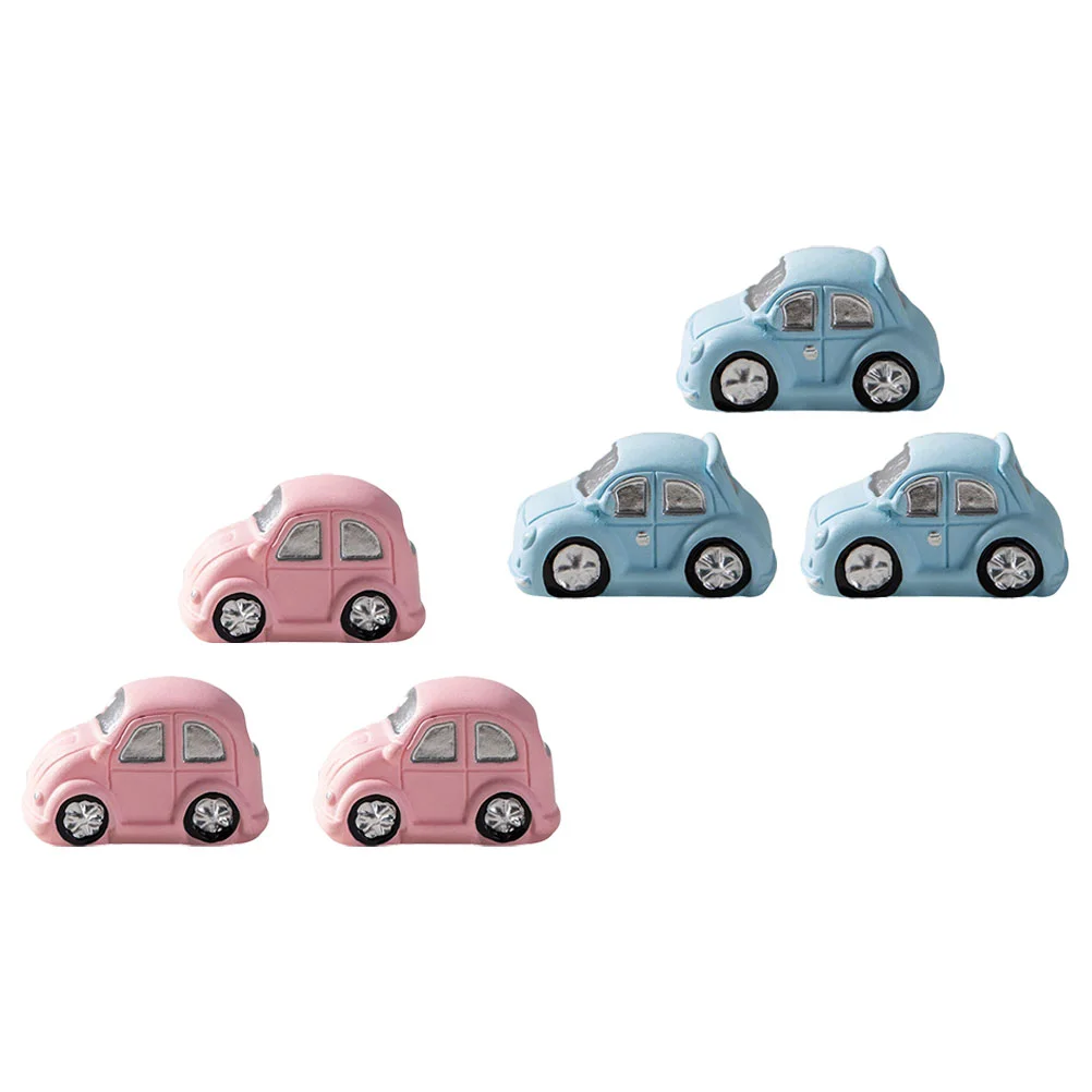 

6 Pcs Cars Resin Craft Simulation Statues Moss Decor Desktop Mini Decors Decoration Miniature Figurine Ornament