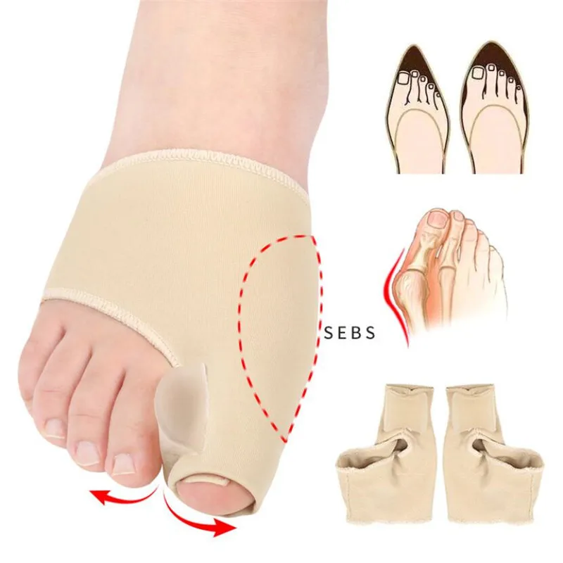 

Sdotter 2Pcs=1Pair Toe Corrector Orthotics Feet Foot Care Bone Thumb Adjuster Correction Soft Pedicure Socks Bunion Straightener