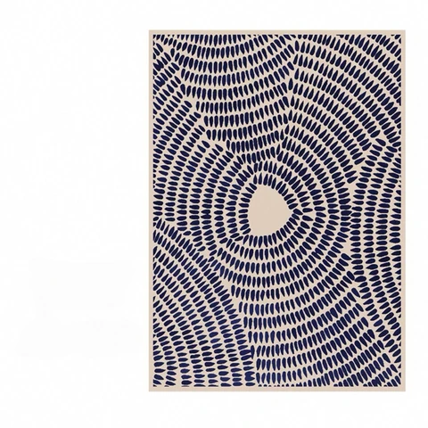 Синий мягкий ковёр