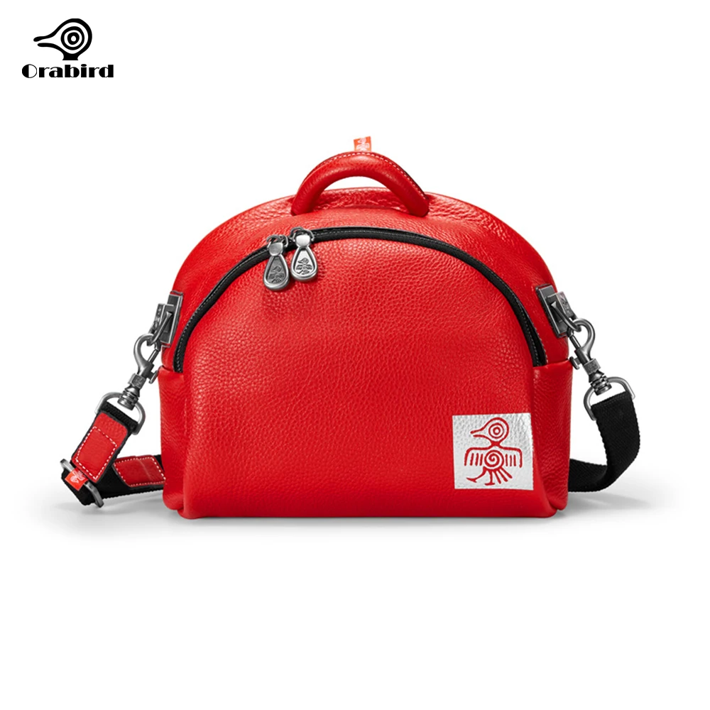 Orabird Luxury Crossbody Saddle Bag for Women 100% Soft Genuine Leather Half-Moon Shoulder Handbags Casual City Bags