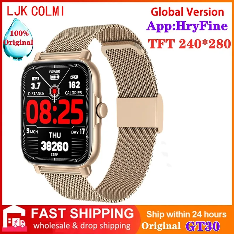 

LJK COLMI PK P28 P8 Plus Smart Watch Men 1.69 Inch Full Touch Heart Rate Fitness Tracker IP67 Waterproof Women GTS 2 Smartwatch