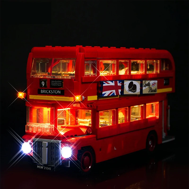 Детали для конструктора LEGO 10258 совместимы с Лондонскими автобусами