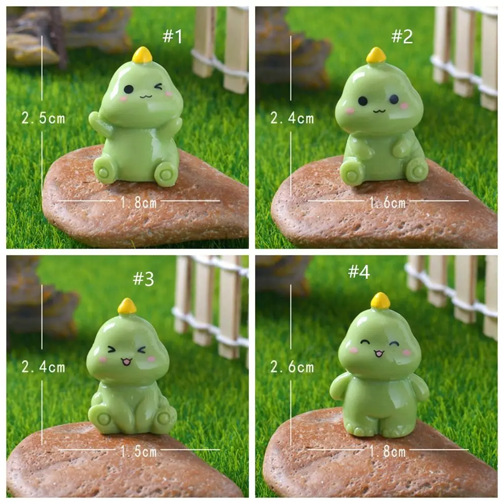 Cartoon Mini Dinosaur Ornament Simulation Cute Figurines Miniature DIY Resin Crafts Statue