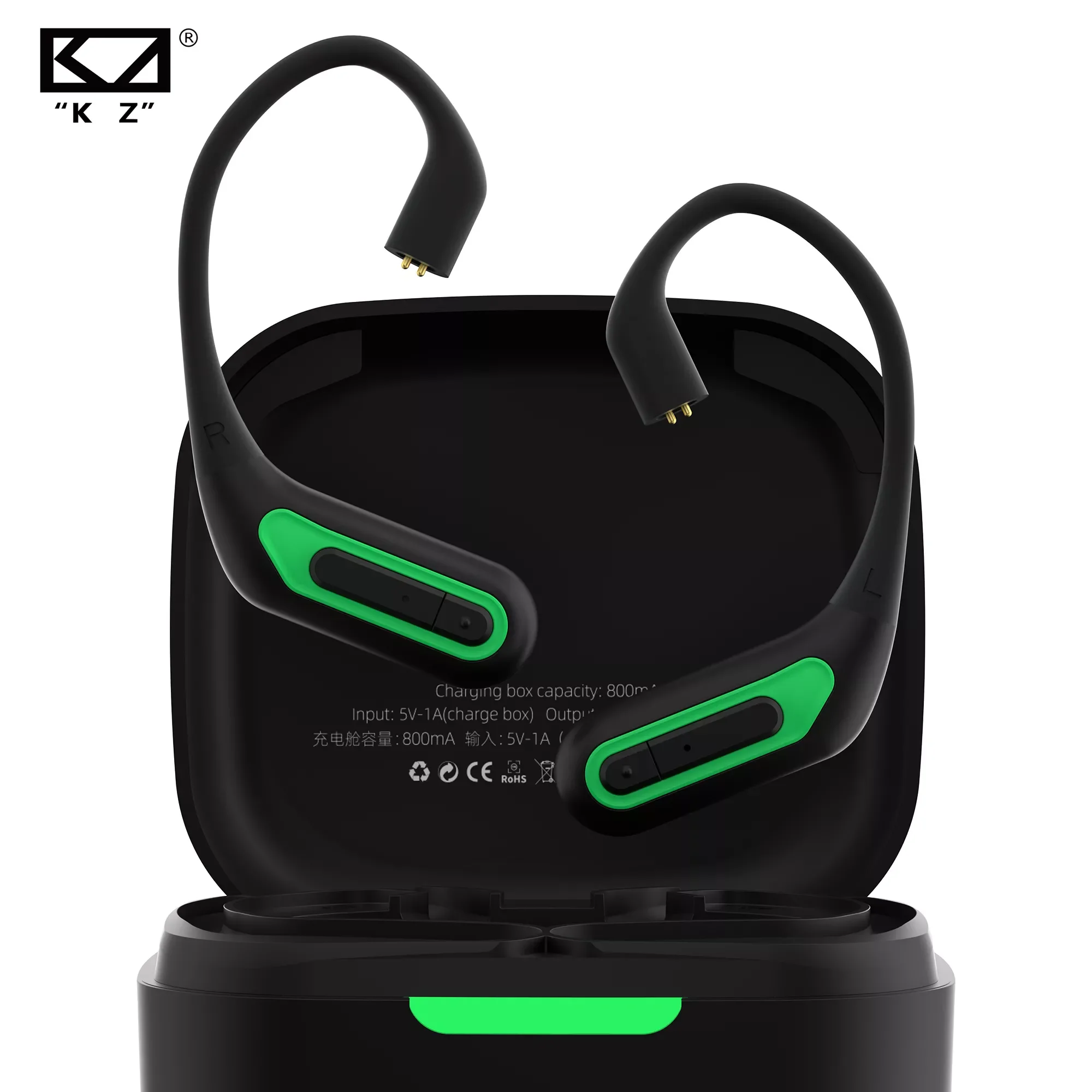 

KZ Az10 обновленные беспроводные наушники Bluetooth-совместимые с кабелем 5,2 Беспроводные Hi-Fi наушники с ушным крючком спортивные наушники с подав...