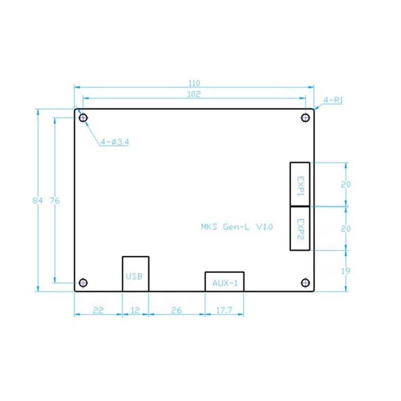 

Материнская плата R58A MKS GEN L V1.0, совместимая с RAMPS, Marlin с открытым исходным кодом для 3D-принтера, без платы привода