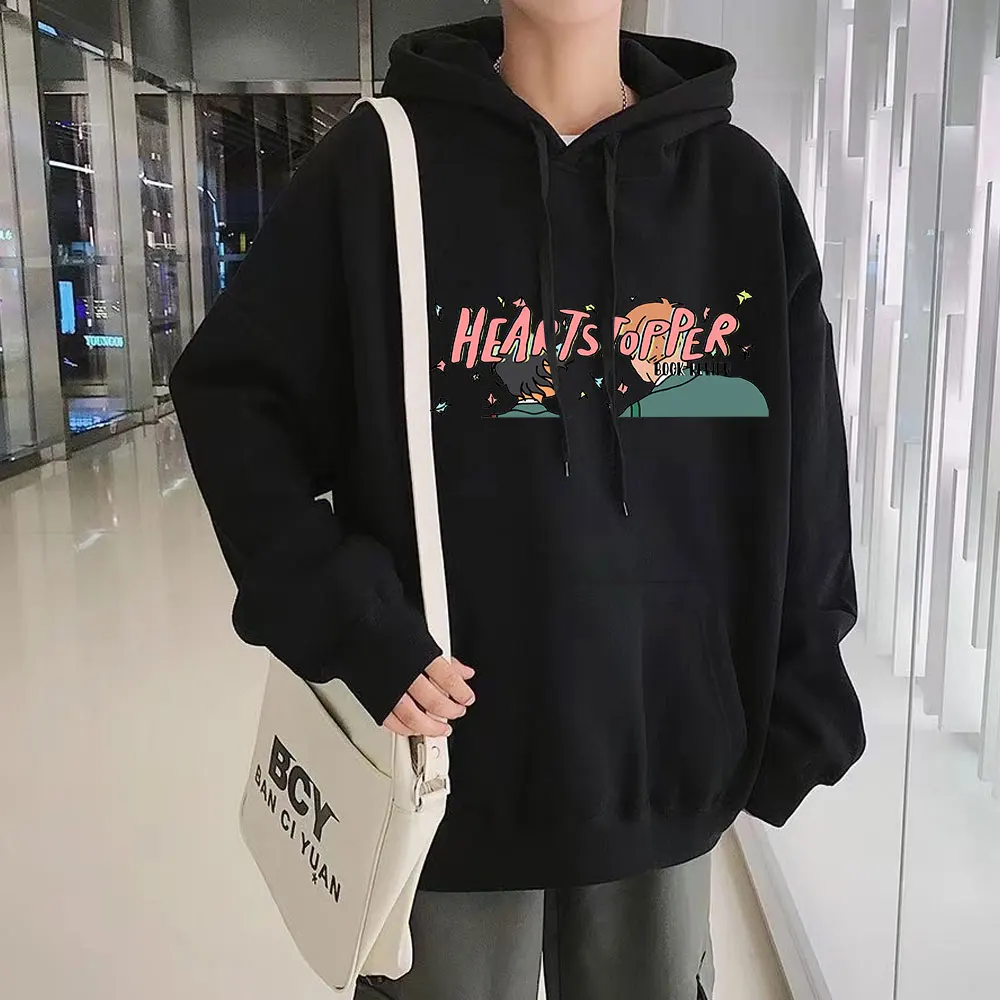 

Heartstopper 2022 Hoodies Nick and Charlie Romance TV Series Fans Hooded Sweatshirt Oversized Casual Pullovers Couple Hoodie