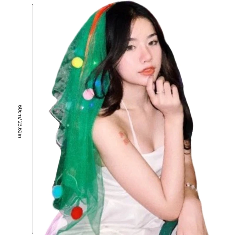 Популярная сетчатая вуаль с красочными помпонами для женщин и девочек всех