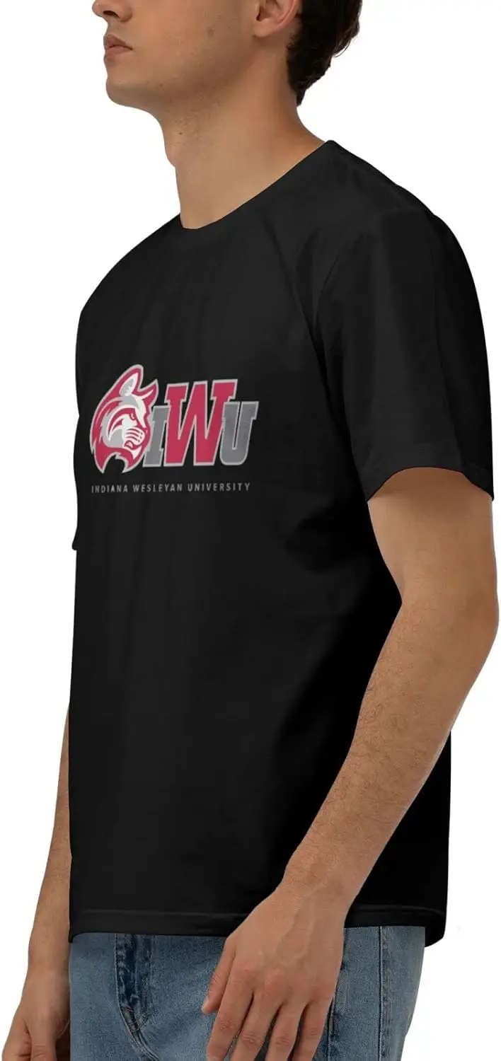 Мужская футболка из чесаного хлопка с коротким рукавом логотипом колледжа