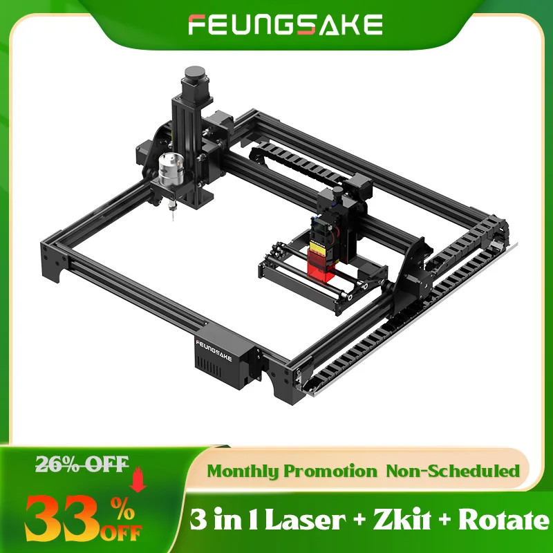 

FEUNGSAKE 90W Laser Marking Machine For Metal Air Assist 50W Laser Engraver For Glass Cnc Router Wood Cutters