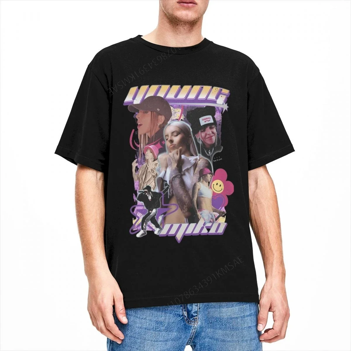 Винтажная Молодежная Футболка Miko Детская футболка Merch для мужчин и женщин