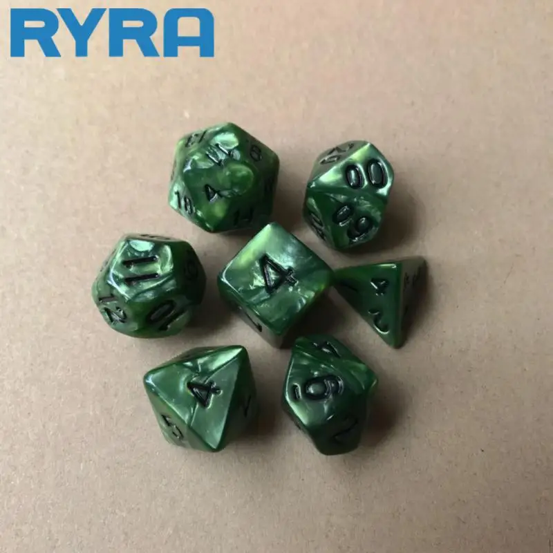 

Полигедральные Акриловые Игральные Кости для Dnd ролевой игры 4 6 8 10 12 20 D4-d20 образовательные креативные игральные кости для игры 7 шт./комплект забавные