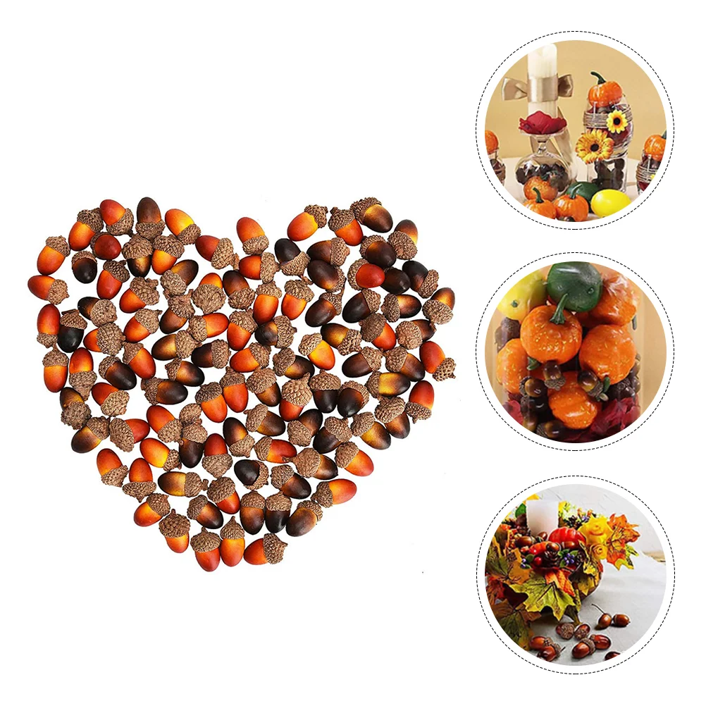 

Acorn Acorns Fake Christmas Ornament Thanksgiving Artificial Table Decor Filler Fruit Scatter Vase Simulated Diy Figurine