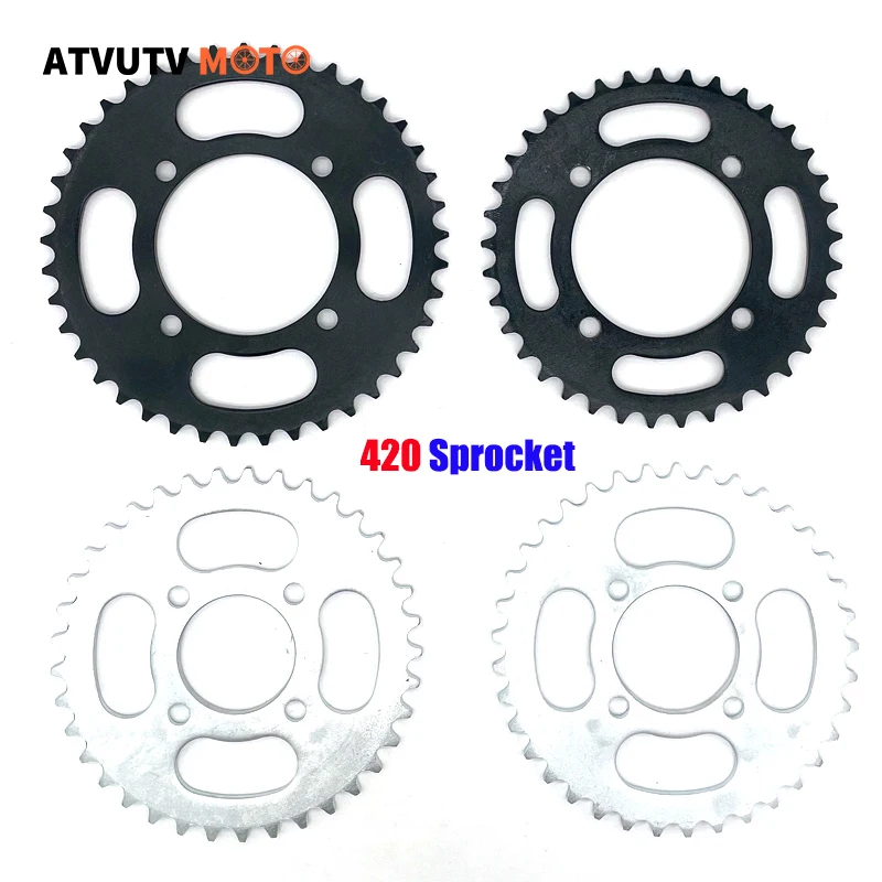 Звездочки для мотоцикла 420 76 мм 52 мм 48 мм 37T 41T, Задняя звездочка для 50-250cc китайского квадроцикла, кроссового велосипеда