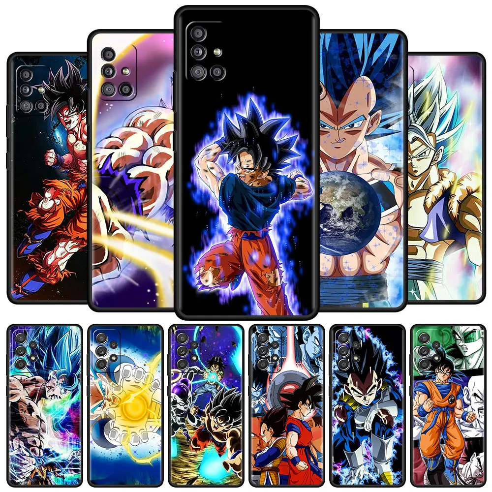 

Black Estuche Case For Samsung Galaxy A52 A51 A72 A71 A22 A12 A21s A50 SmartPhone A32 A02s A31 Celular Funda DBZ Dragon Ball Z