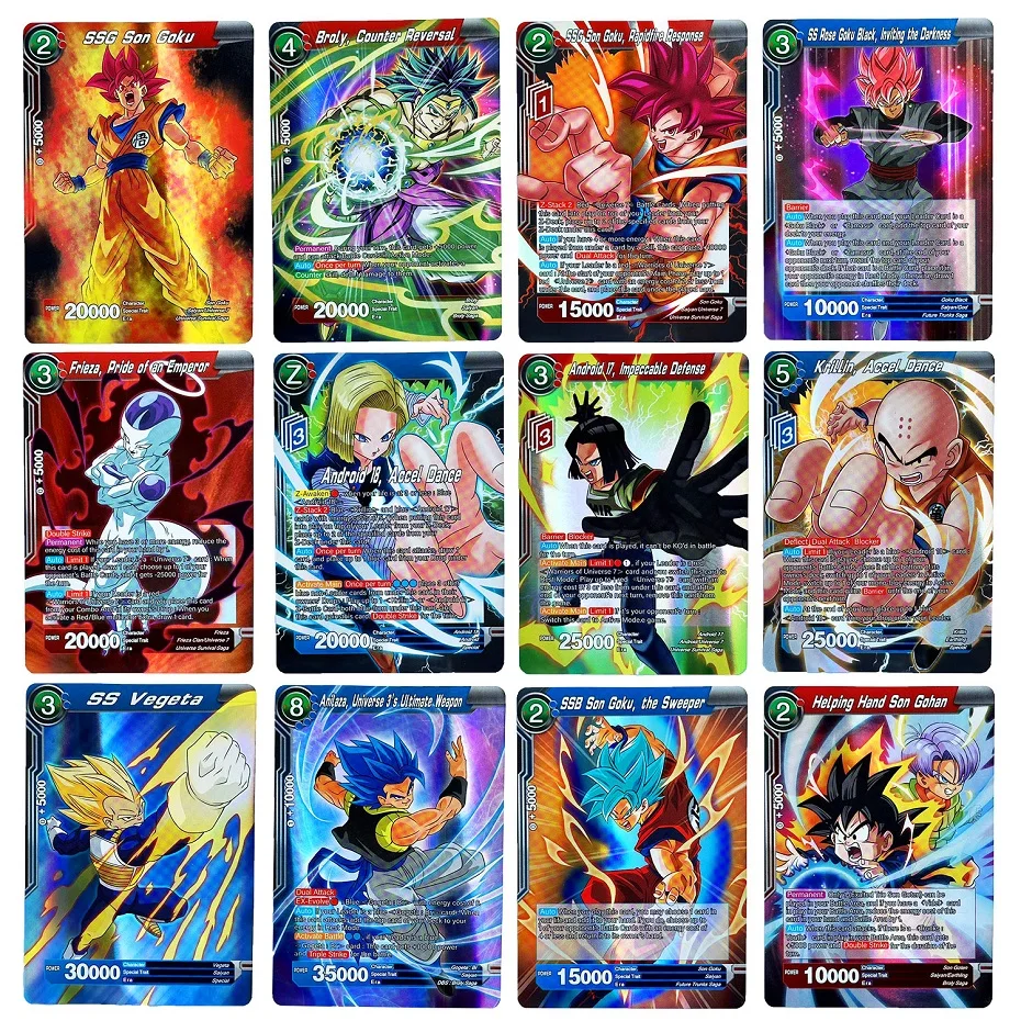 Фото Блестящие карты Dragon Ball, Сон Гоку, серия Super Saiyan, подпись, игровая карта Goku Классическая коллекция игрушек, коллекционная карта №5