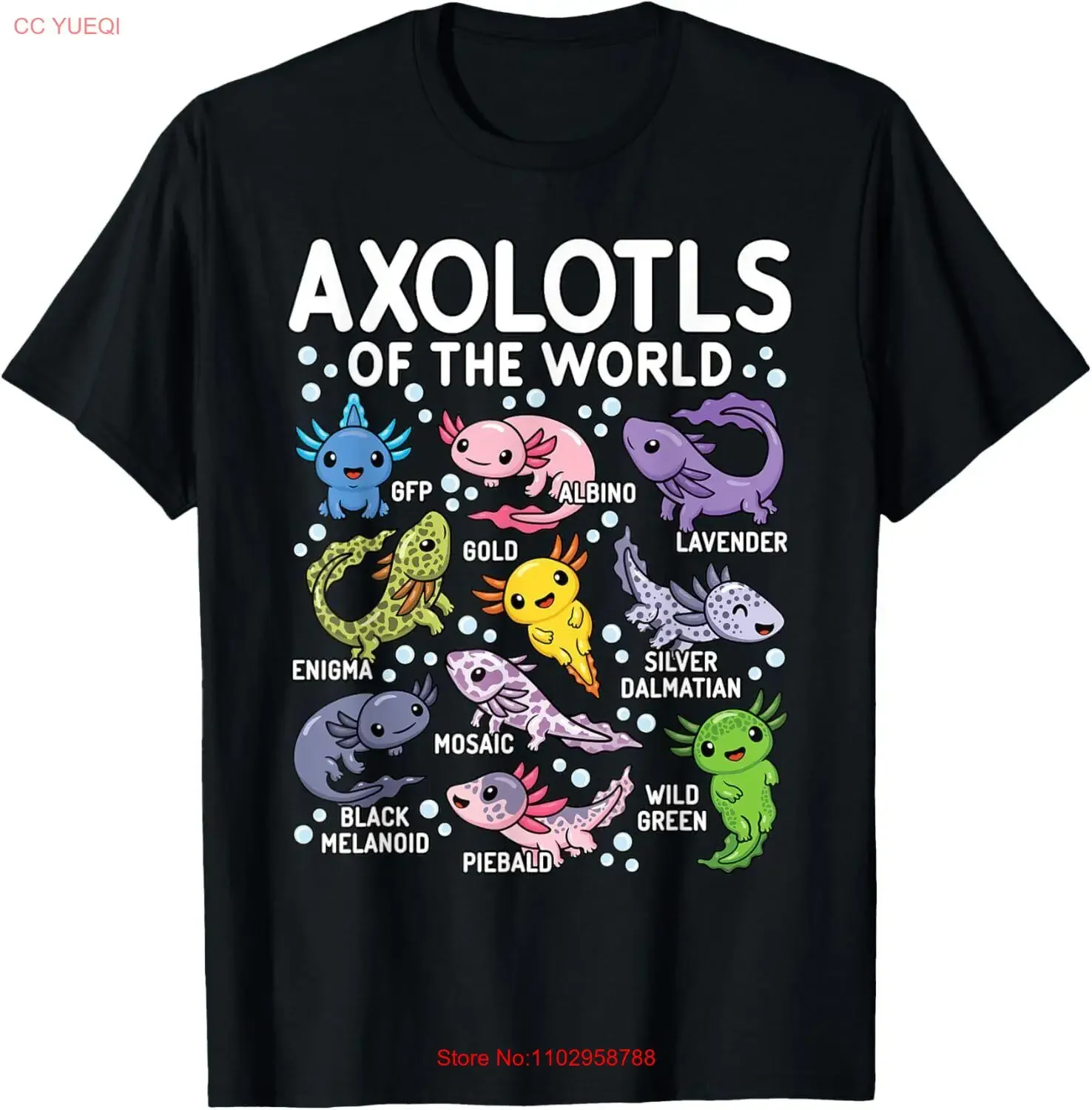 Симпатичная футболка Axolotls Of The World Kawaii Axolotl
